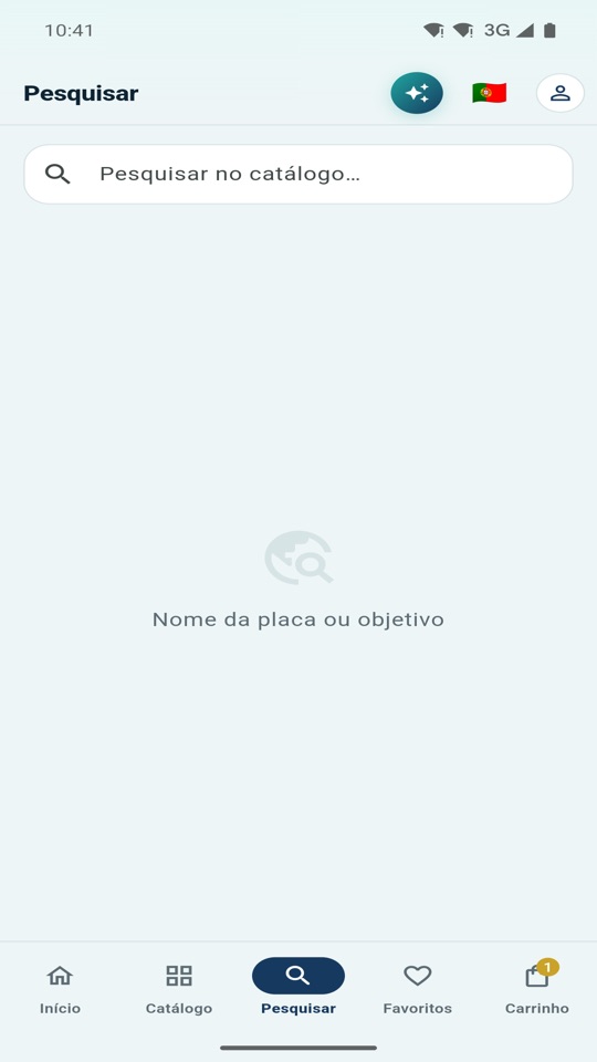 Pesquisa no catálogo