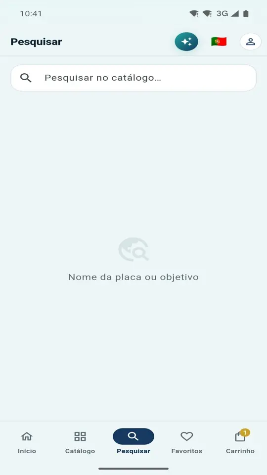 Pesquisa no catálogo